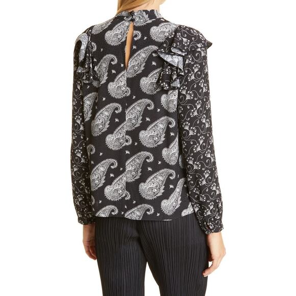 Ted Baker London Tiasey Paisley Blouse Size 8 - Picture 6 of 9